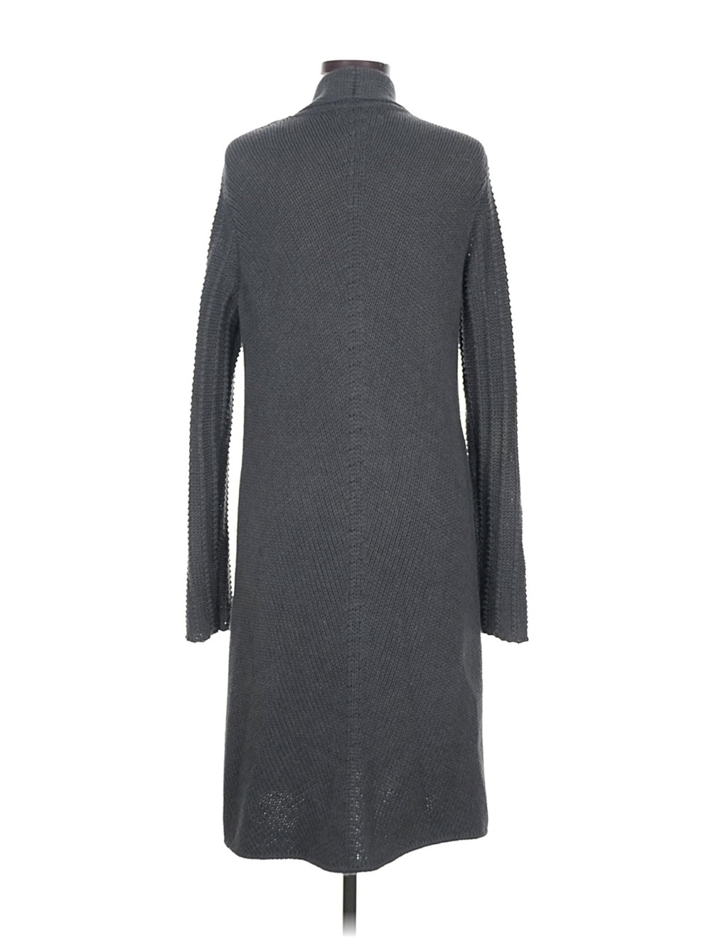 CAbi Long Open-Front Ribbed Cardigan - Gray - Picture 2 of 7